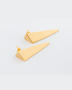 Isadora Sculptural Gold Drop Earrings