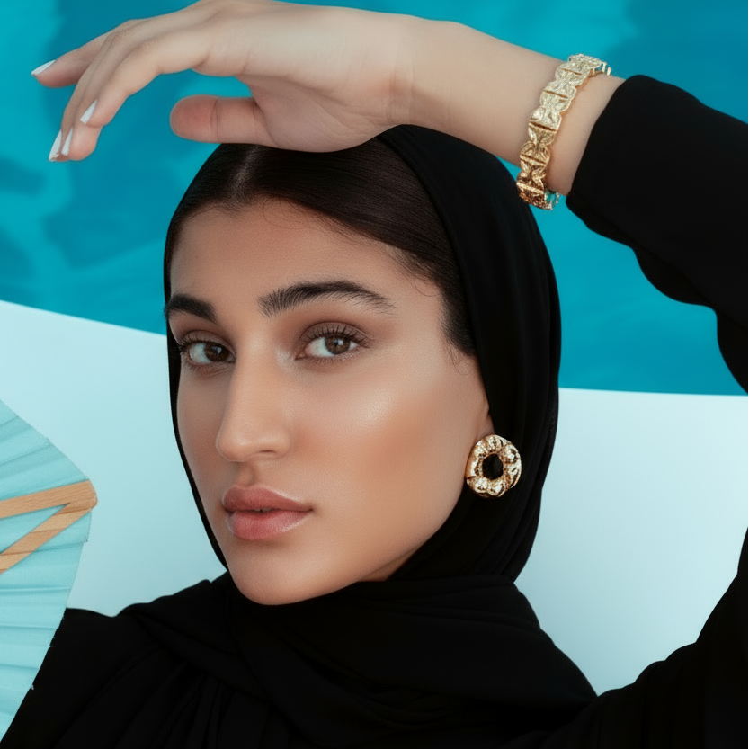 Nathalia Gold Earrings-1