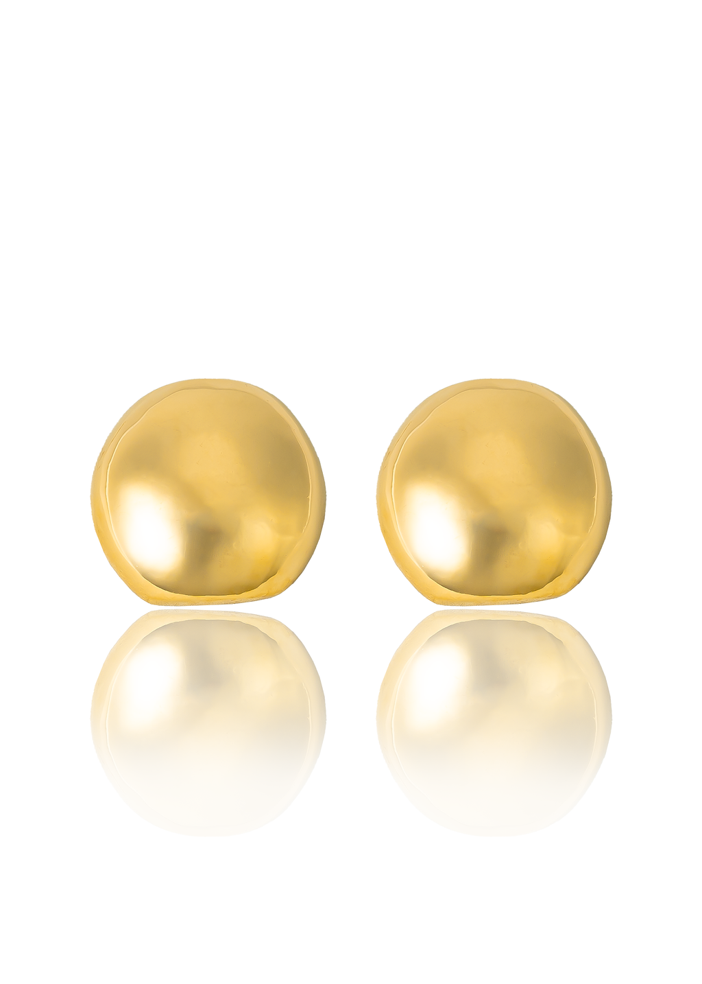 Selena Gold Round Dome Earring