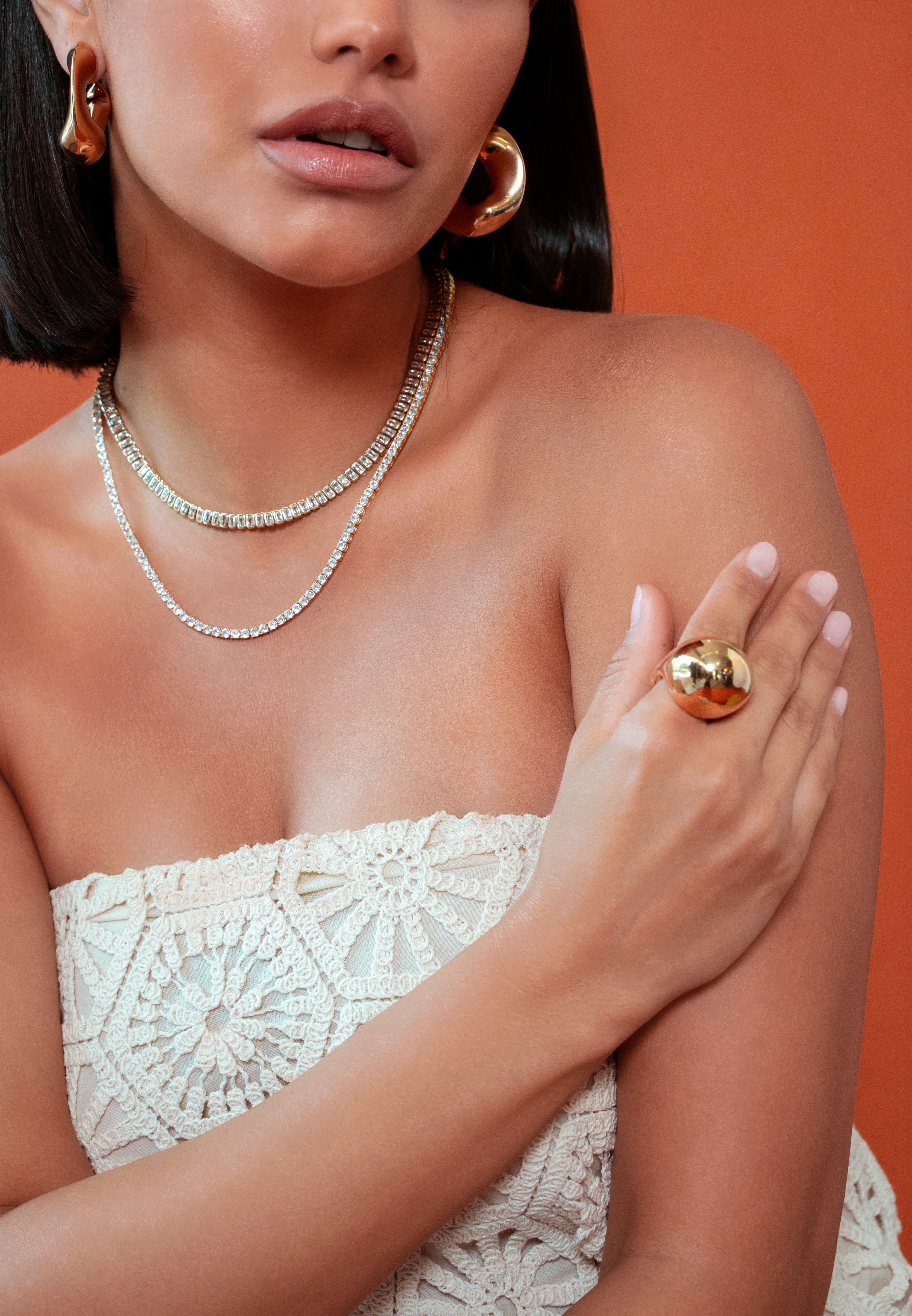 Laura Rhodium Necklace